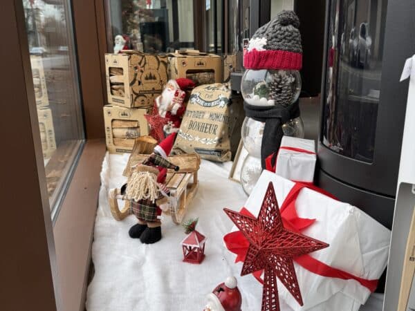 décoration vitrine professionnels Libourne noel